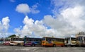 Local bus at Mahebourg station in Mauritius Royalty Free Stock Photo