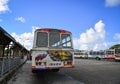 Local bus at Mahebourg station in Mauritius Royalty Free Stock Photo