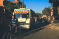 local bus on a road in Jodhpur