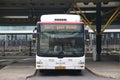 Local bus at the station of Den Haag Centraal number 1006 of HTM Buzz without service, in Dutch Sorry geen dienst. Royalty Free Stock Photo