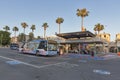 Local bus station in Paphos, Cyprus Royalty Free Stock Photo