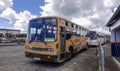 Bus station in Mahebourg, Mauritius Royalty Free Stock Photo