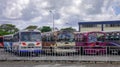 Bus station in Mahebourg, Mauritius Royalty Free Stock Photo