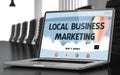 Local Business Marketing Concept on Laptop Screen. 3D. Royalty Free Stock Photo