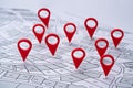 Local Cadastre Map And Location Pins