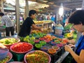 A local chilli merchant at Hua Hin local market in the rural are