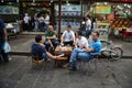 Local Chinese people drinking outside