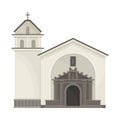 Local Church Building as Ecuador Attribute Vector Illustration