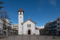 Local church in the city center in Armacao de Pera in Portugal