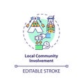Local community involvement concept icon