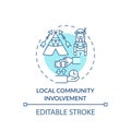 Local community involvement concept icon