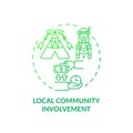 Local community involvement concept icon