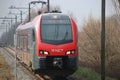 Local commuter type FLIRT running for R-NET between Gouda and Alphen aan den Rijn in the Netherlands