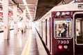 Local commutor train at Namba station, Osaka, Japan