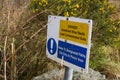 A local council sign warns of the dangers of the many disused and abandoned mine shafts in the historic 19th cen