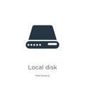Local disk icon vector. Trendy flat local disk icon from hardware collection isolated on white background. Vector illustration can