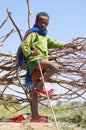 Ethiopian children play in Gondar region