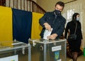 Local elections-2020 in Ukraine during the coronavirus pandemic Royalty Free Stock Photo