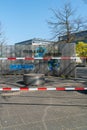 Local European School Europaschule closed due to global corona virus, COVID-19 pandemic. Education institution closure.