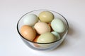 Local Farm Fresh Eggs in a Bowl Royalty Free Stock Photo