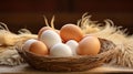 local farm fresh eggs Royalty Free Stock Photo