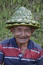 Local farmer in Rice Terrace in Bali Asia Indonesia Royalty Free Stock Photo