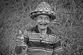 Local farmer in Rice Terrace in Bali Asia Indonesia