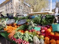 Local farmer's market in Aix-en-Provence, Provence, France, 6.04.2023.