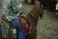 local farmers riding their quaterhorses, competing at a cutting horse, futurity event Royalty Free Stock Photo