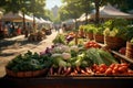 Local farmers showcasing fresh produce and goods