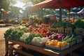 Local farmers showcasing fresh produce and goods