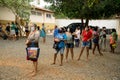 A local feeding Center in Planaltina, hands out food and clothing to the poor