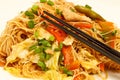 Local Filipino food - Stir fried pancit noodles Royalty Free Stock Photo