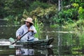 Local fisherman in the Amazon Rainforest, Manaos, Brazil Royalty Free Stock Photo