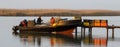 Local fisherman having a cup of coffee