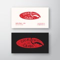 Local Fresh Crabs Sign, Symbol or Logo and Business Card Template. Seafood Abstract Vector Emblem or Logo. Crab Claw