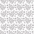 Local fresh food drawing pattern in color white background