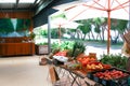 Local fruit and vegetable stand in the countryside Royalty Free Stock Photo