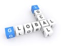 Local global sign Royalty Free Stock Photo