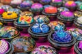 Colorful hand carved soaps on the street of Chiang Mai