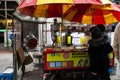 Local hawker stall traditional korean gourmet on street food bazaar market for travelers people travel visit and eat drinks at