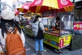 Local hawker stall traditional korean gourmet on street food bazaar market for travelers people travel visit and eat drinks at