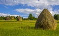 Local Hay Bales in Rural Breb, Romania