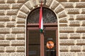 Local headquarters of Fidesz political party in Szeged, southern Hungary. Royalty Free Stock Photo