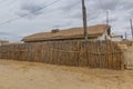 Local house in former port town Moynaq Mo ynoq or Muynak , Uzbekist Royalty Free Stock Photo