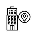 Black line icon for Local, maps and localization