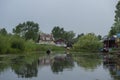 Local kashmiri village house at  Dal lake, Srinagar, Kashmir,India Royalty Free Stock Photo