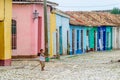 Local kid playing on the street in Trinidad, Cuba Royalty Free Stock Photo