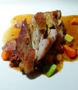 Local Maltese rabbit stuffed with chicken and pistachio mousse