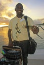 Local man selling sunglasses at Boca Chica beach